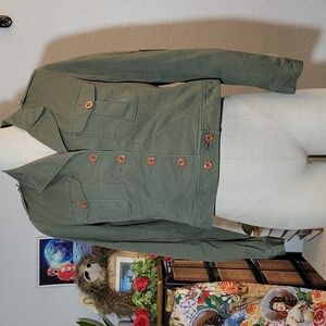 G1 Military Crop Elbow Patxhes Pockets Jacket Medium